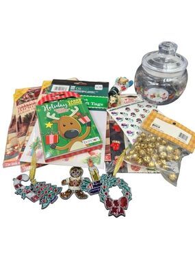 Assorted Christmas Craft & Gift Bundle With Activity Book Stickers Bells & More